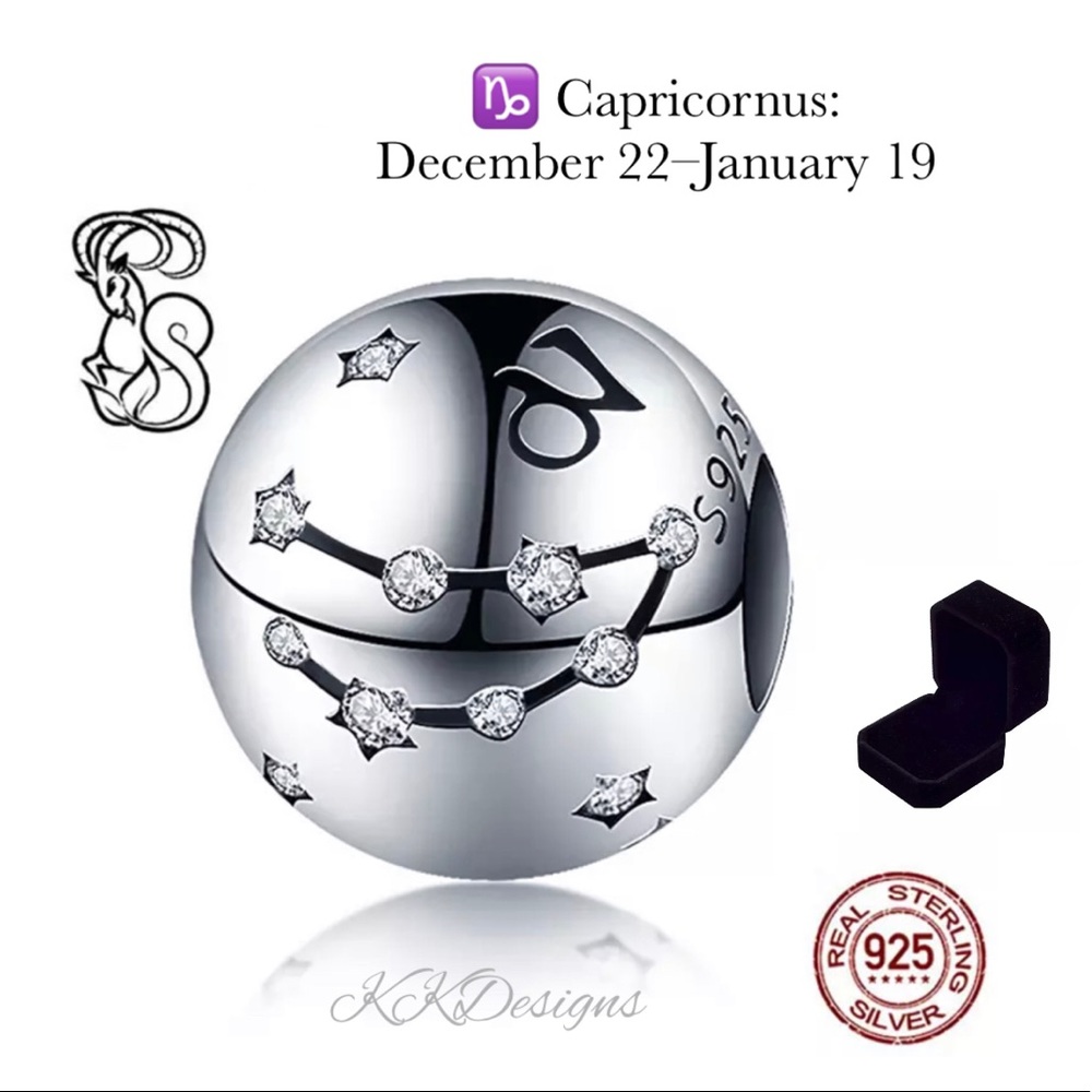 SOLD~Charm / Pendant  / CAPRICORNUS  / Constellation Zodiac Sign/ s925